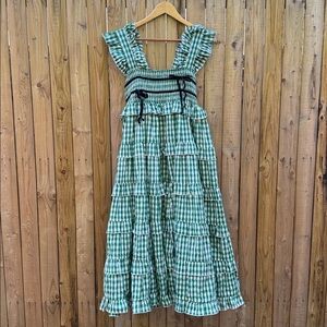 Sister Jane Green Checkered Maxi Dress